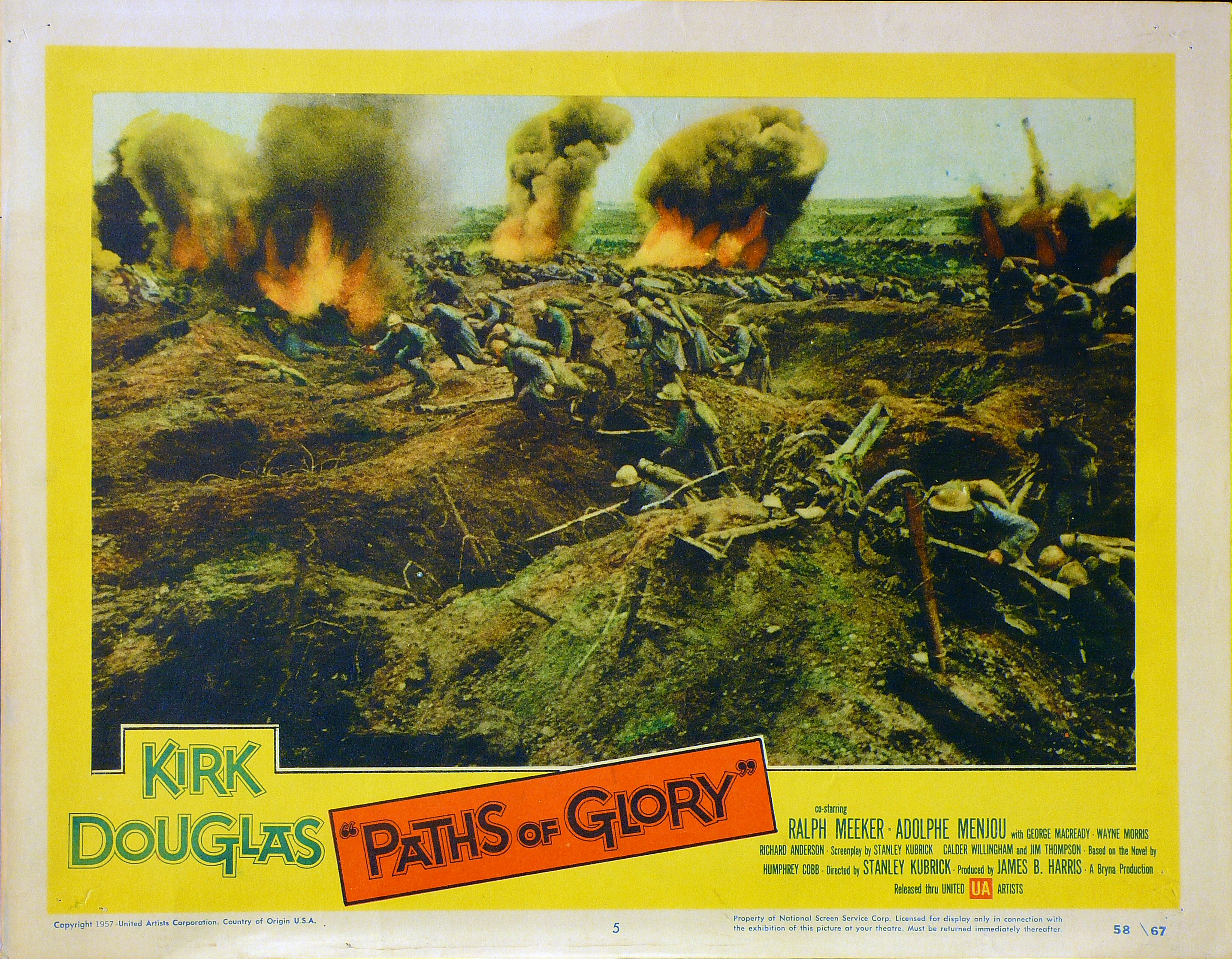 Paths of Glory  (Orizzonti di gloria) di Stanley Kubrick – Lobby card della prima edizione americana