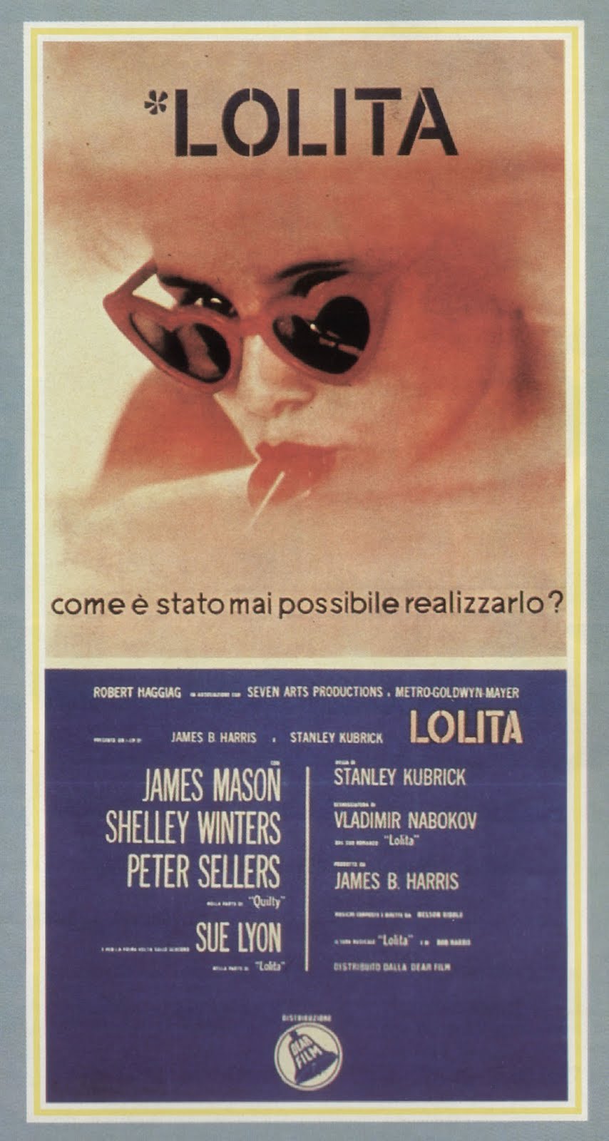 Lolita di Stanley Kubrick – Locandina della prima edizione italiana