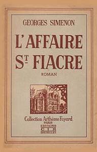 L’affaire Saint-Fiacre di Georges Simenon – Editions CIR 1932