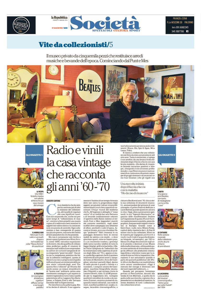 Radio e vinili la casa vintage che racconta gli anni ’60-’70