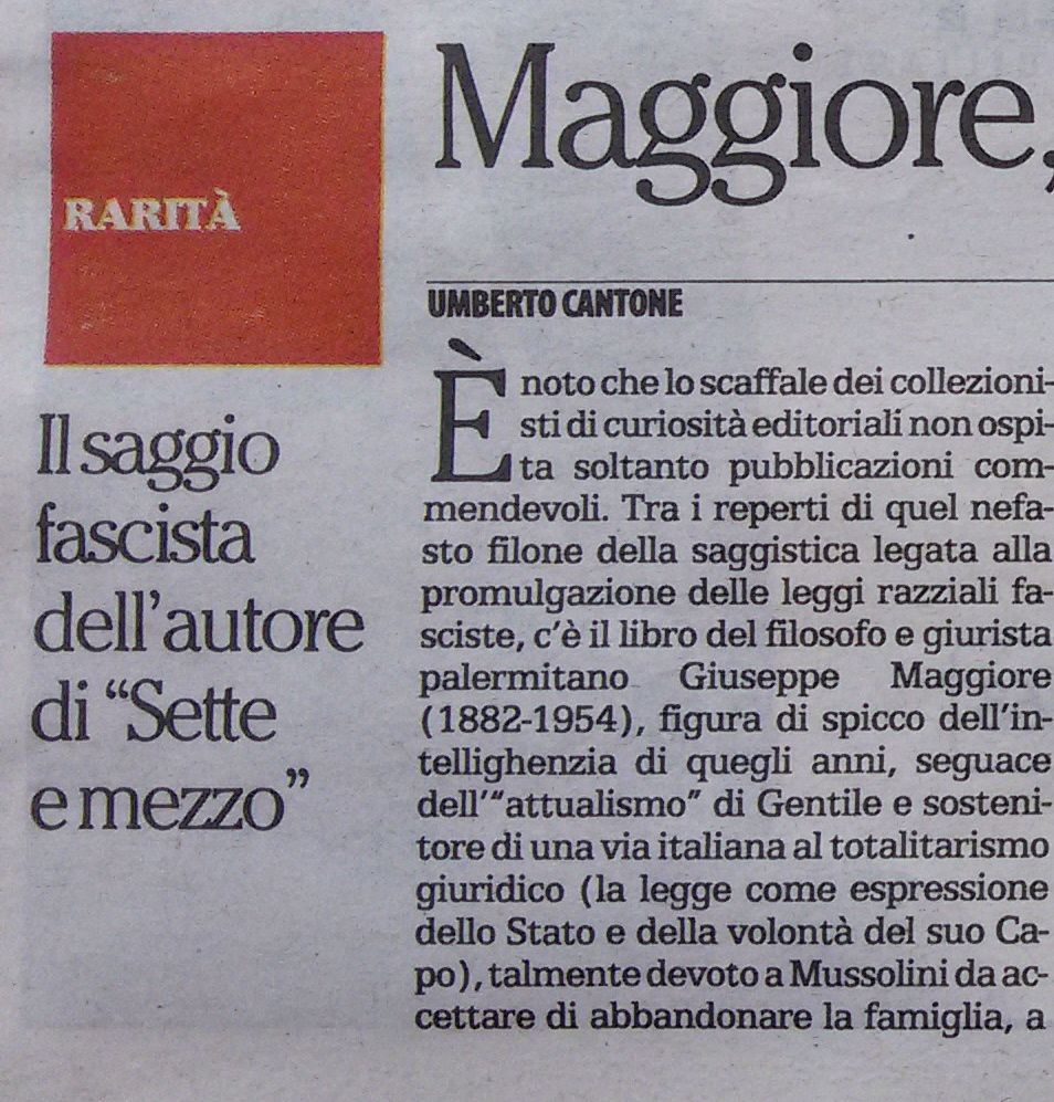 Maggiore, il fanatismo di un teorico del razzismo