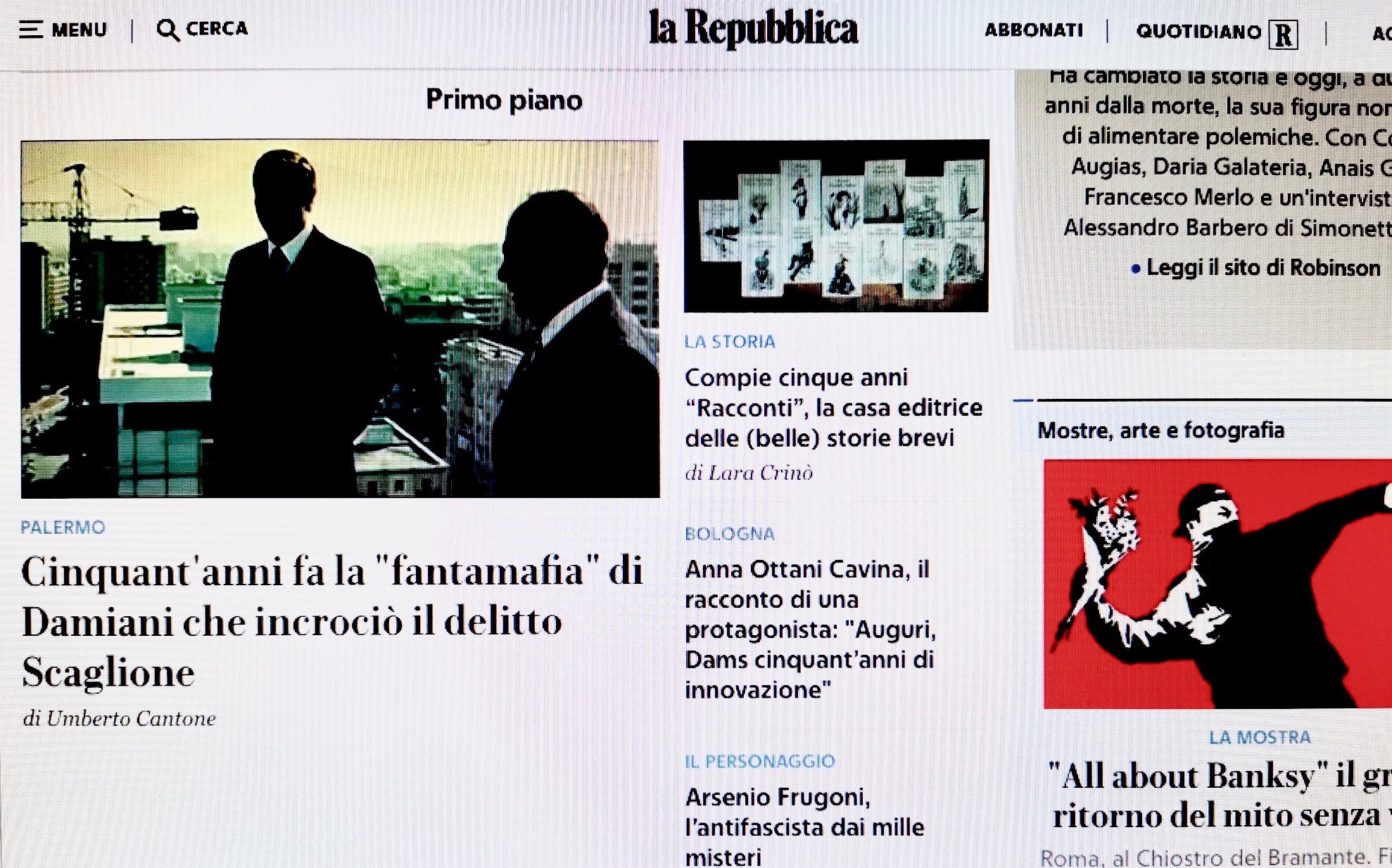 50 anni fa la “fantamafia” di Damiani che incrociò il delitto Scaglione, in la Repubblica/Cultura