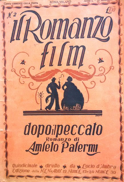 Dopo il peccato – Cineromanzo di Amleto Palermi tratto dal suo film omonimo del 1920, in “Il Romanzo film”, Anno I, n. 2, 20 novembre 1920