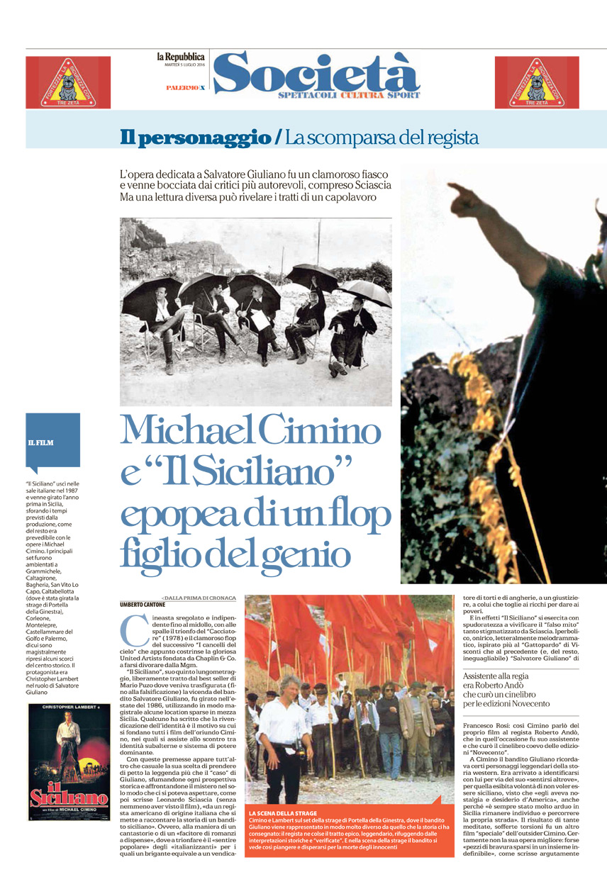 Michael Cimino e “Il Siciliano”, epopea di un flop figlio del genio